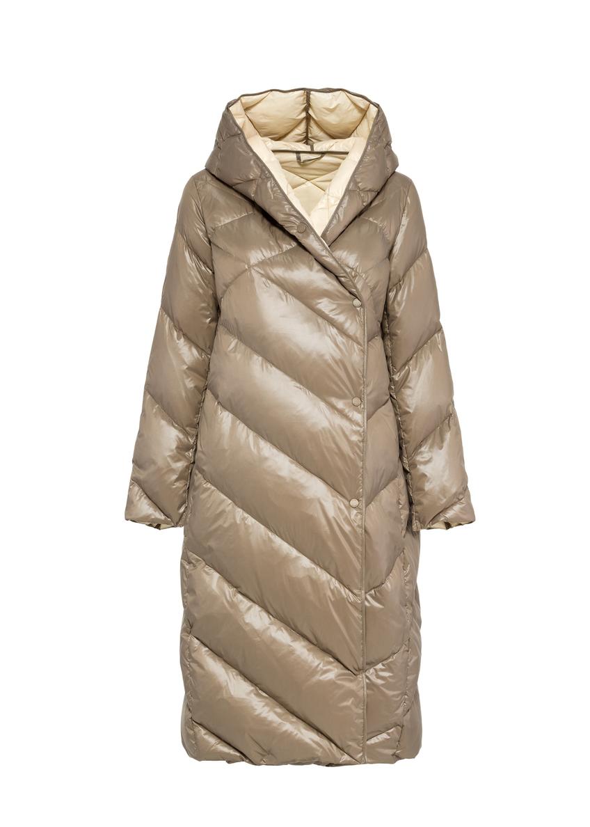 Long olive winter jacket for women KURDT-0542A-57(Z25)