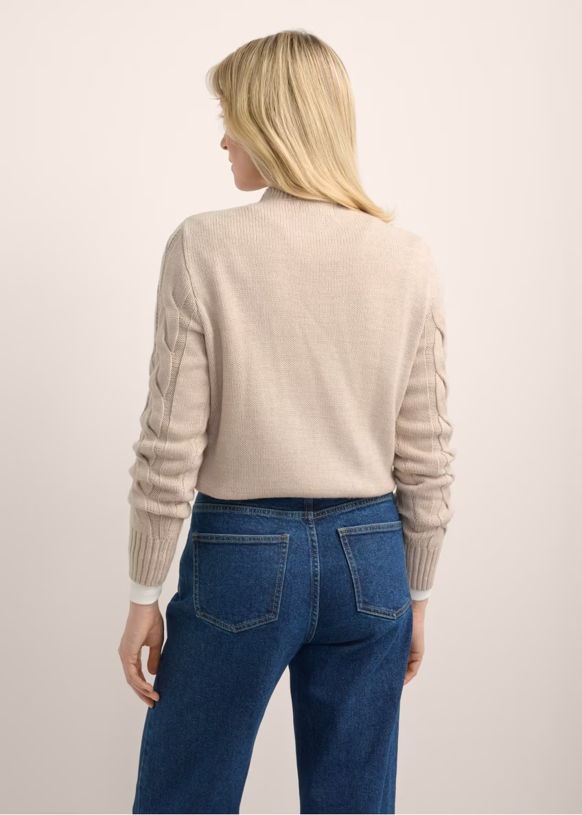 Women's sweater with decorative weave SWEDT-0210-1J(Z26)