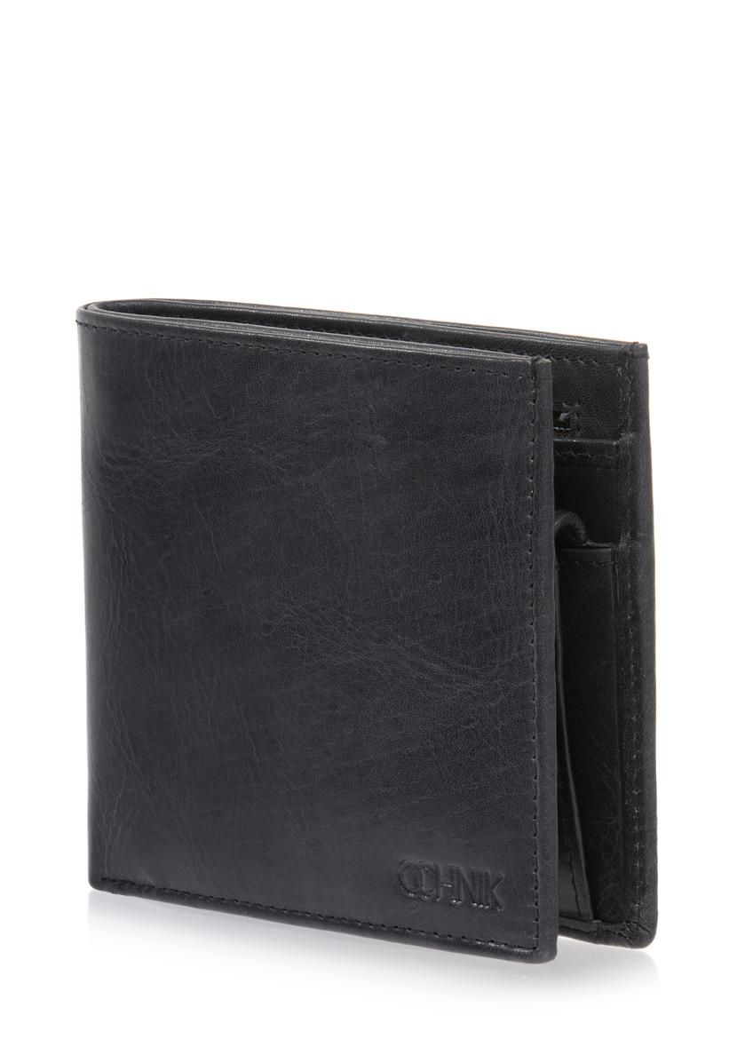 Men's navy blue leather wallet PORMS-0547-69(W23)