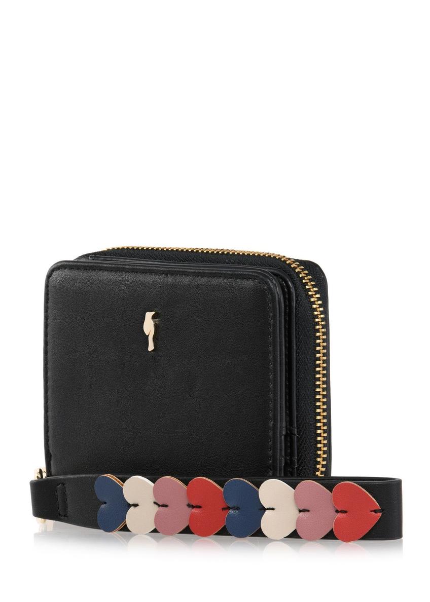 Small black women's wallet with handle POREC-0395A-99(Z25)