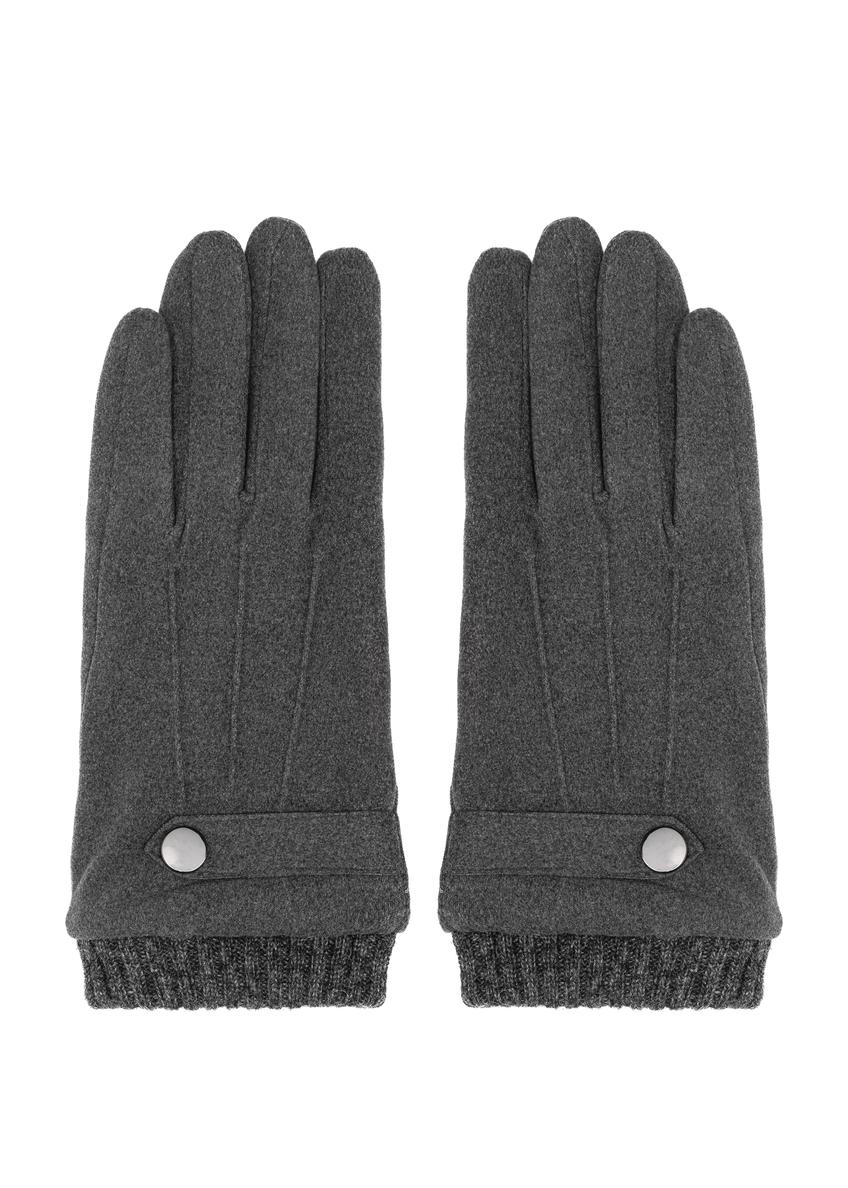 Grey insulated gloves for men REKMS-0077-91(Z24)