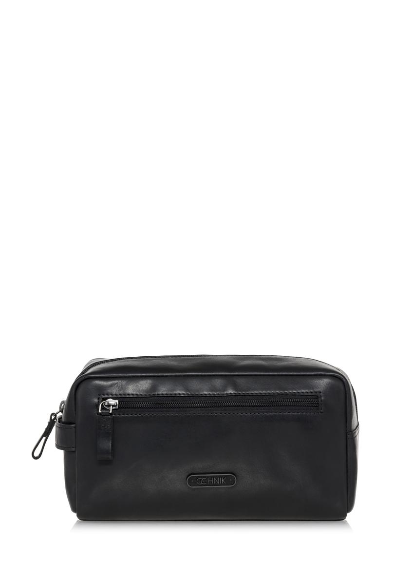 Black leather men's cosmetic bag TORMS-0106A-99(W23)-05