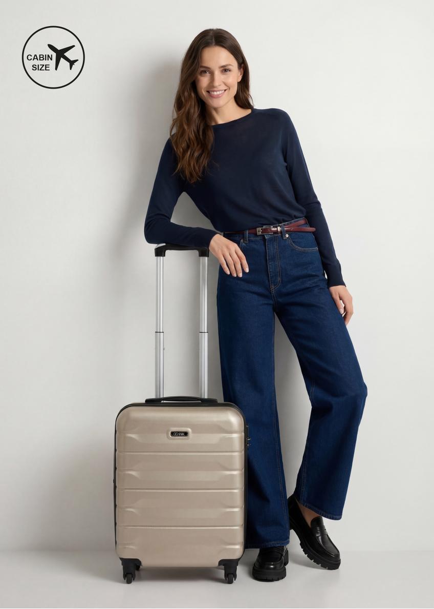 Small suitcase on wheels WALAB-0067-80-19(W25)