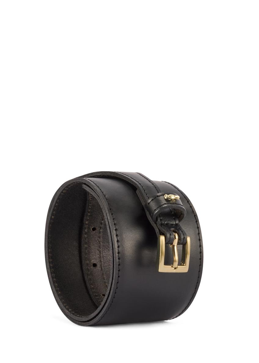 Black leather women's belt PASDS-0331-99(Z25)