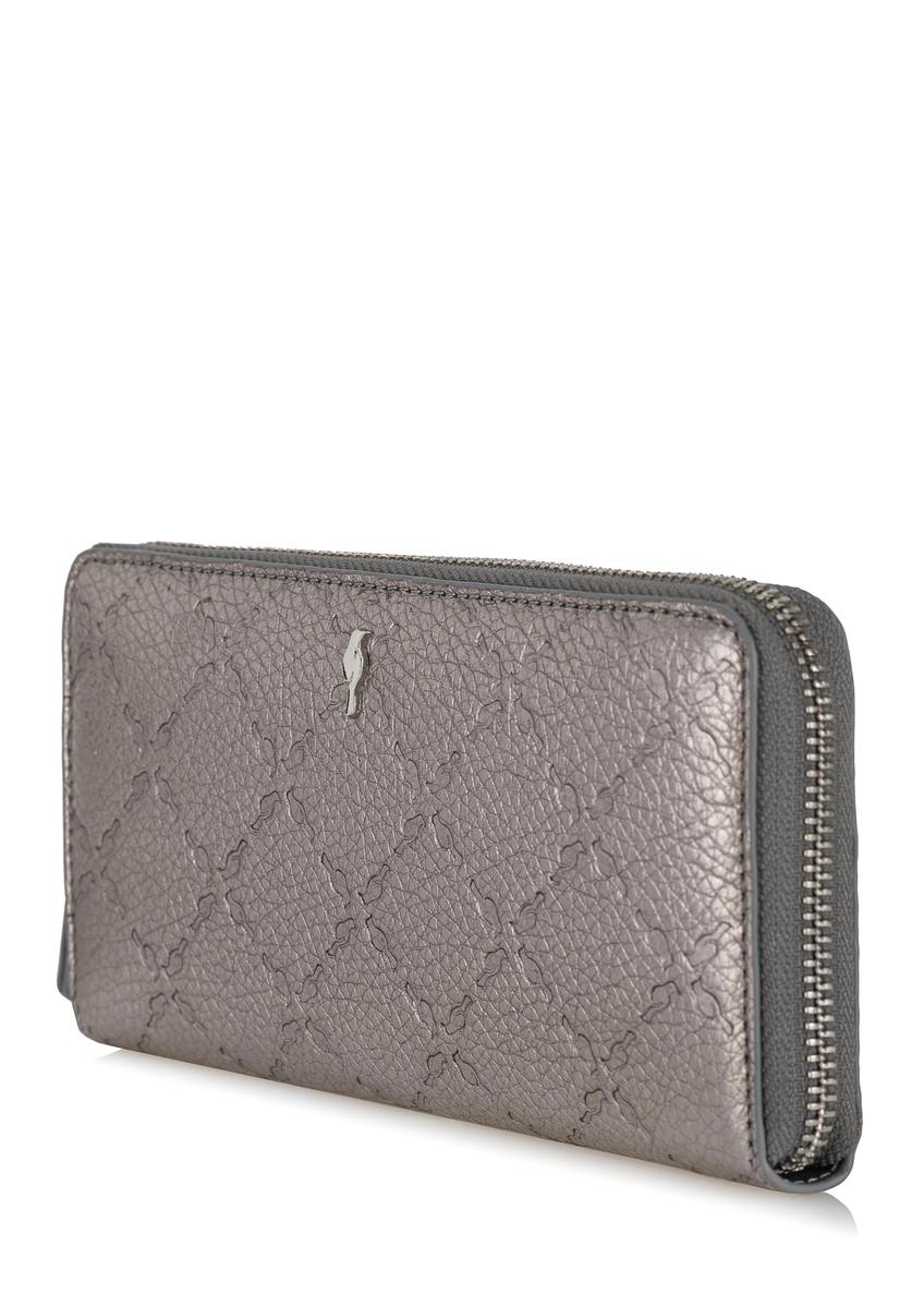 Large silver ladies wallet with embossing PORES-0869-92(Z23)