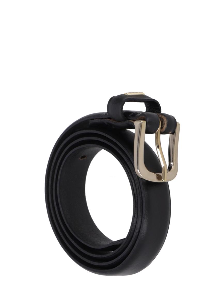 Black leather women's belt PASDS-0300-99(Z26)