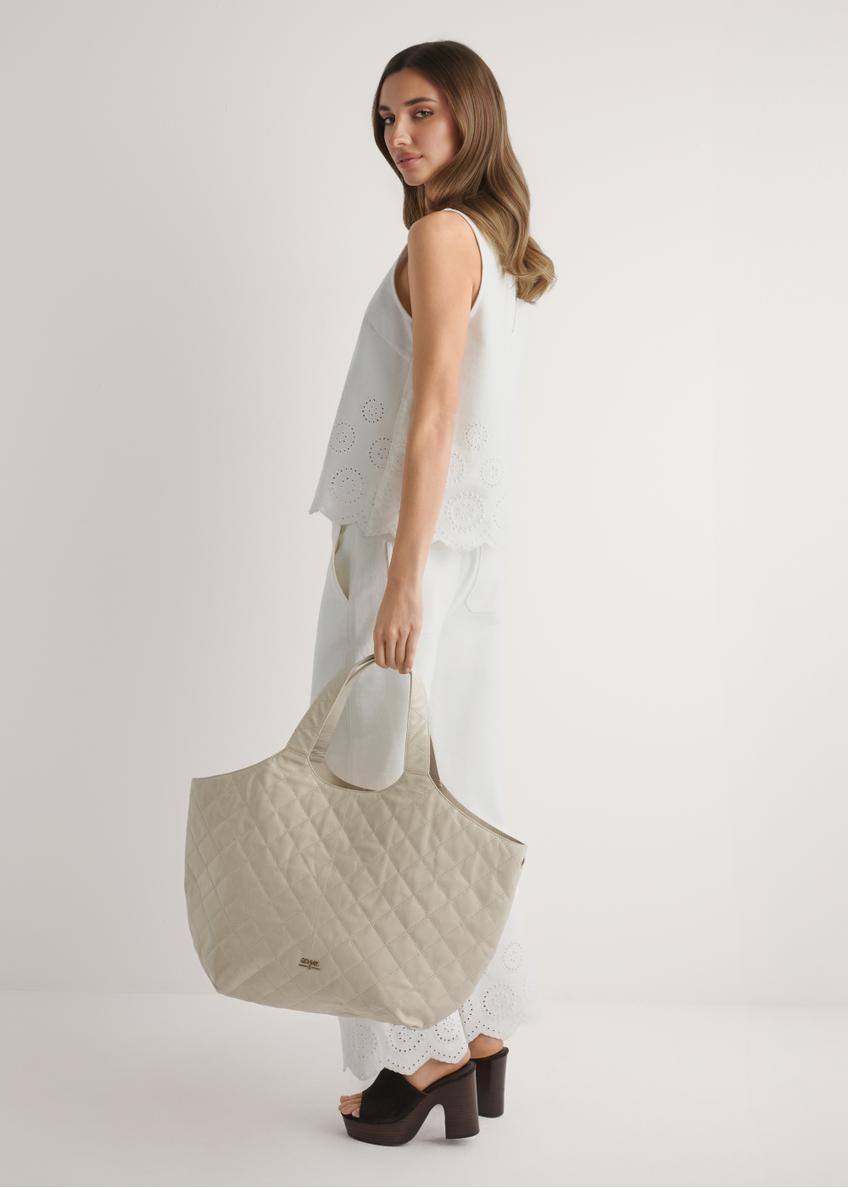 Large quilted leather women's handbag TORES-1306-0B(W26)