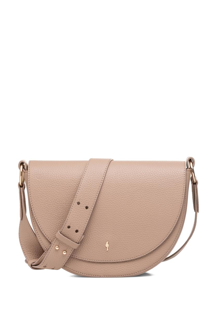 Beige leather women's handbag TORES-0895D-81(Z25), front product view on white background.