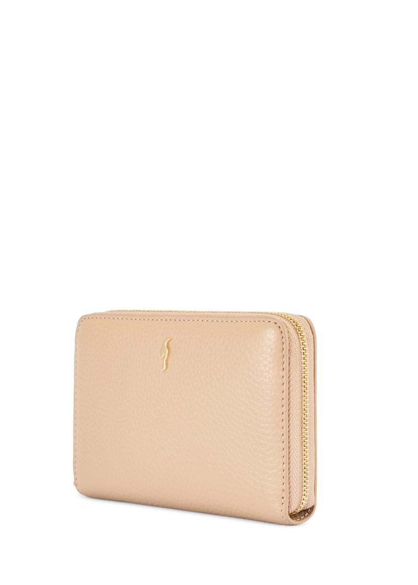 Beige leather medium women's wallet PORES-0898R-81(Z25)