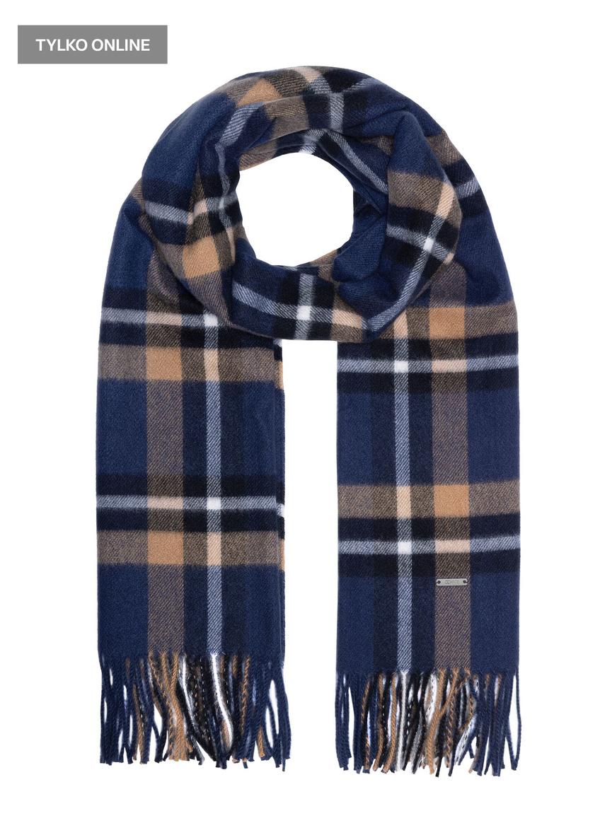 Men's winter scarf in check SZAMT-0079-69(Z25)
