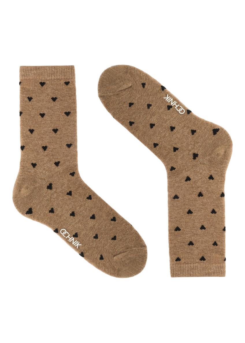 Set of beige women's socks ZESDT-0033-81(Z25)