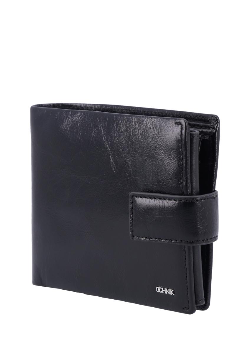 Black leather men's wallet PORMS-0731-99(Z26)
