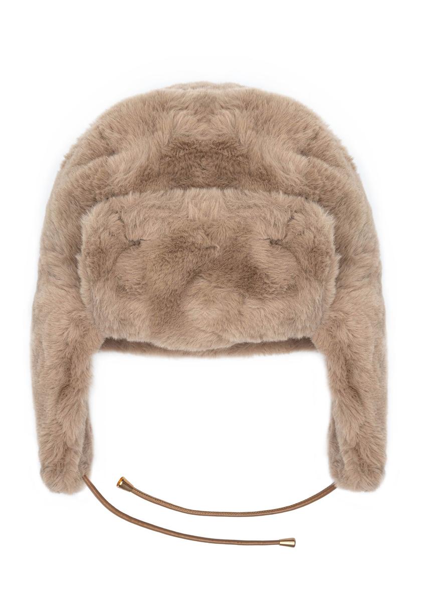 Women's beige earflap CZADF-0042-24(Z24)