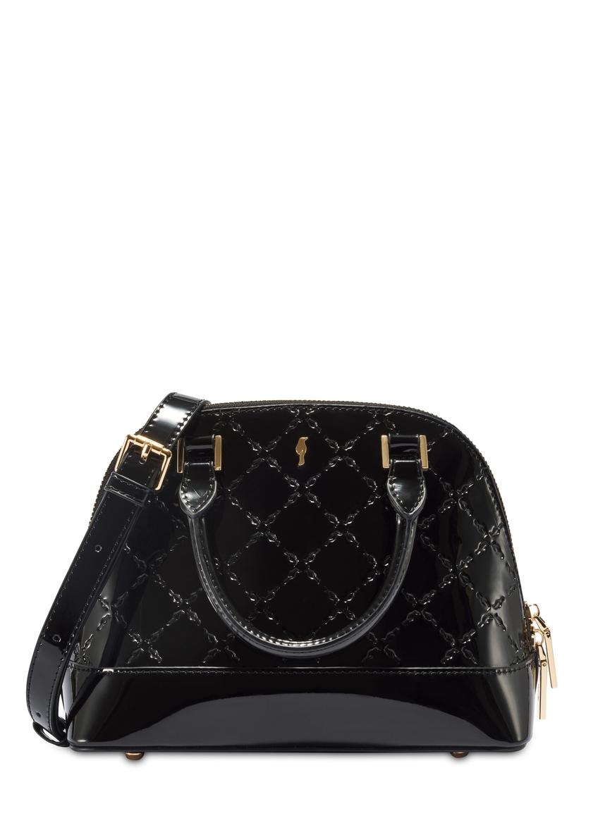 Black women's handbag with gloss TOREC-1110-99(Z25)