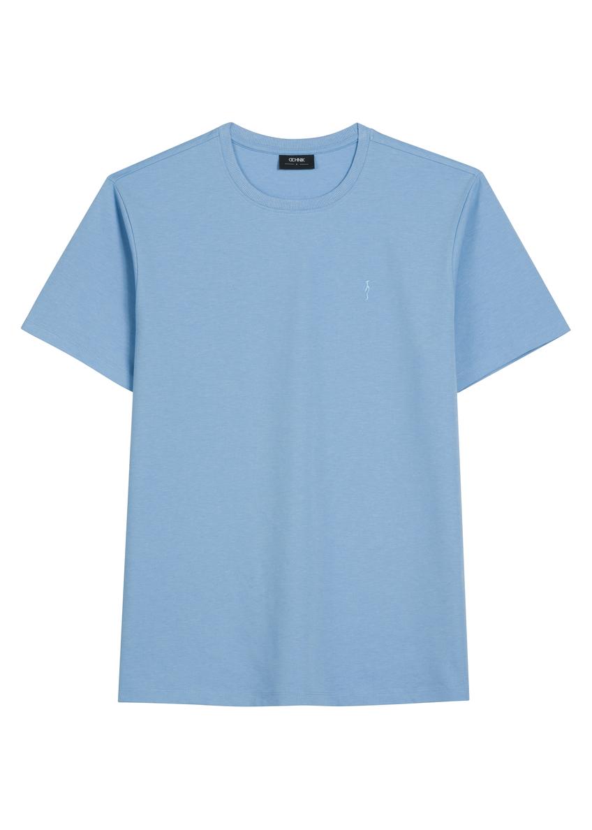 Blue men's T-shirt TSHMT-0120-7B(W26)