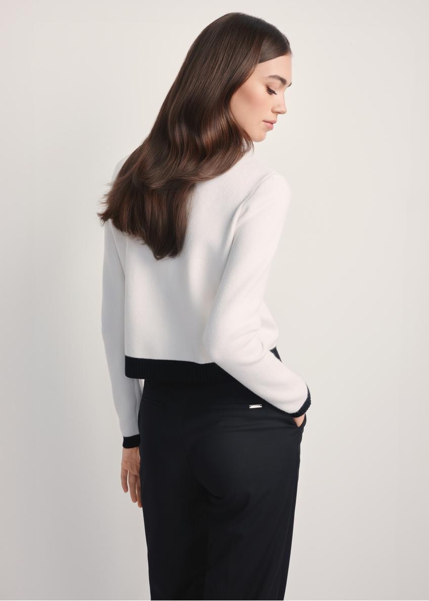 White women's cardigan KARDT-0053-12(Z25)