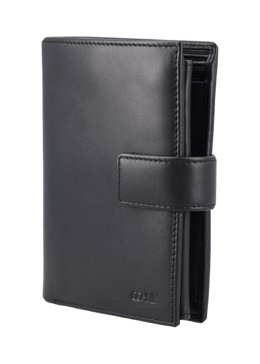 Black men's leather wallet PORMS-0715-99(Z26)