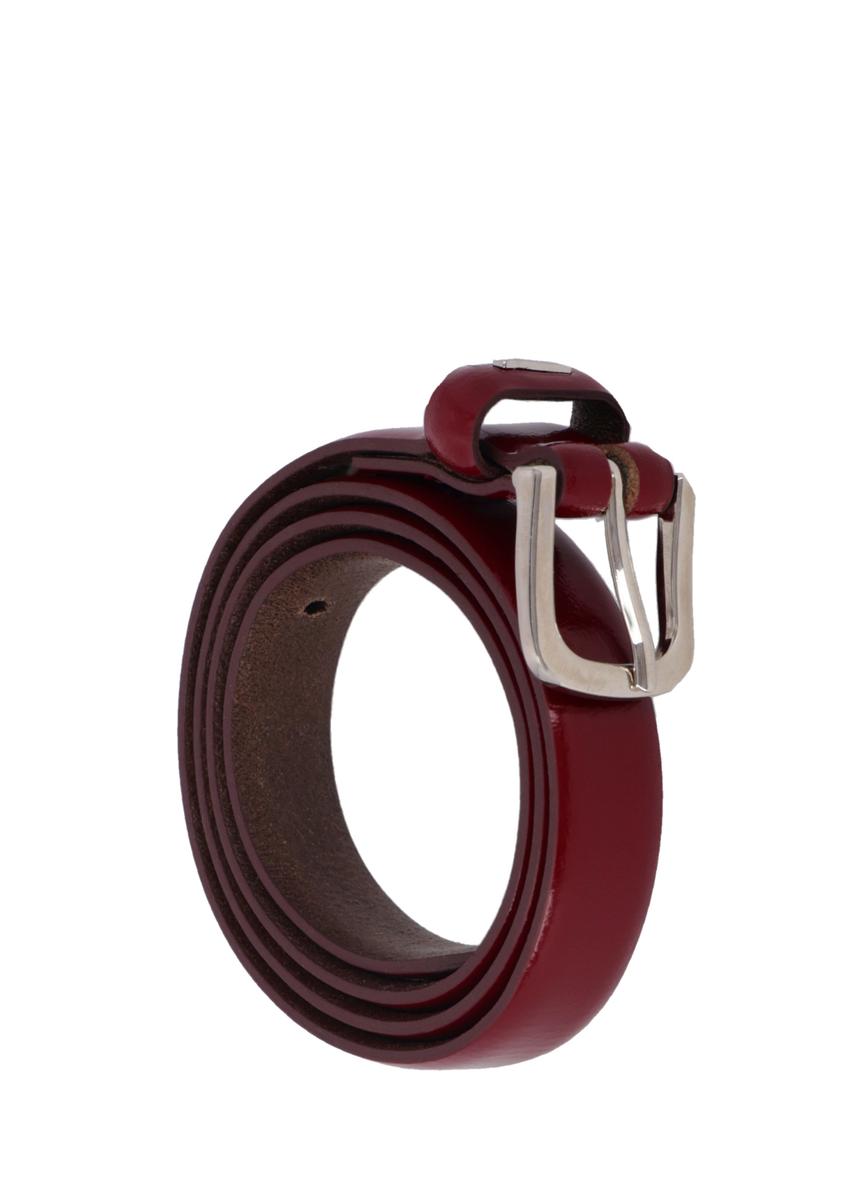 Dark Red Leather Women's Belt PASDS-0300-4C(Z26)