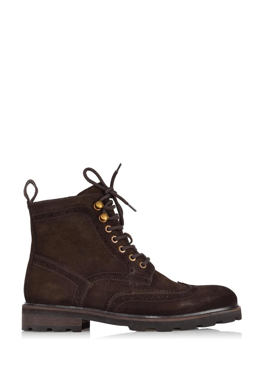 Brown leather men's boots BUTYM-0447-90(Z23)-08