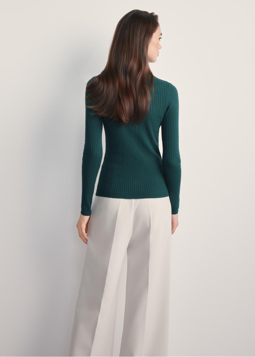 Dark green women's blouse LSLDT-0049-54(Z25)