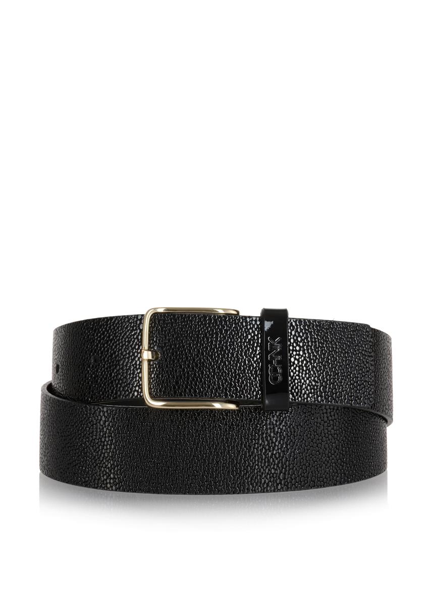 Women's black leather belt PASDS-0290-99(Z23)-01