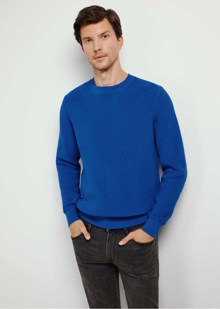 Blue men's sweater SWEMT-0156-61(Z24)-02