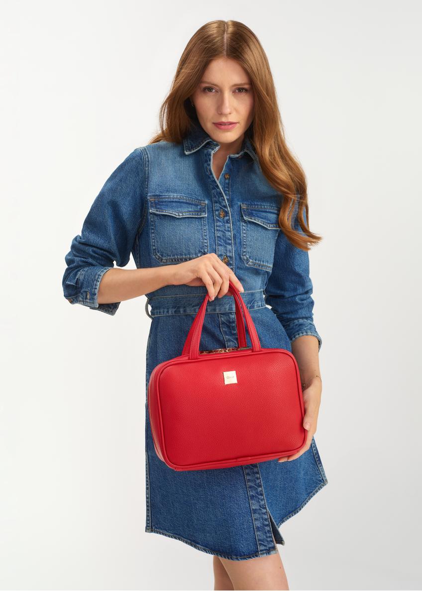 Red large women's cosmetic bag TOREC-1002-42(W25)