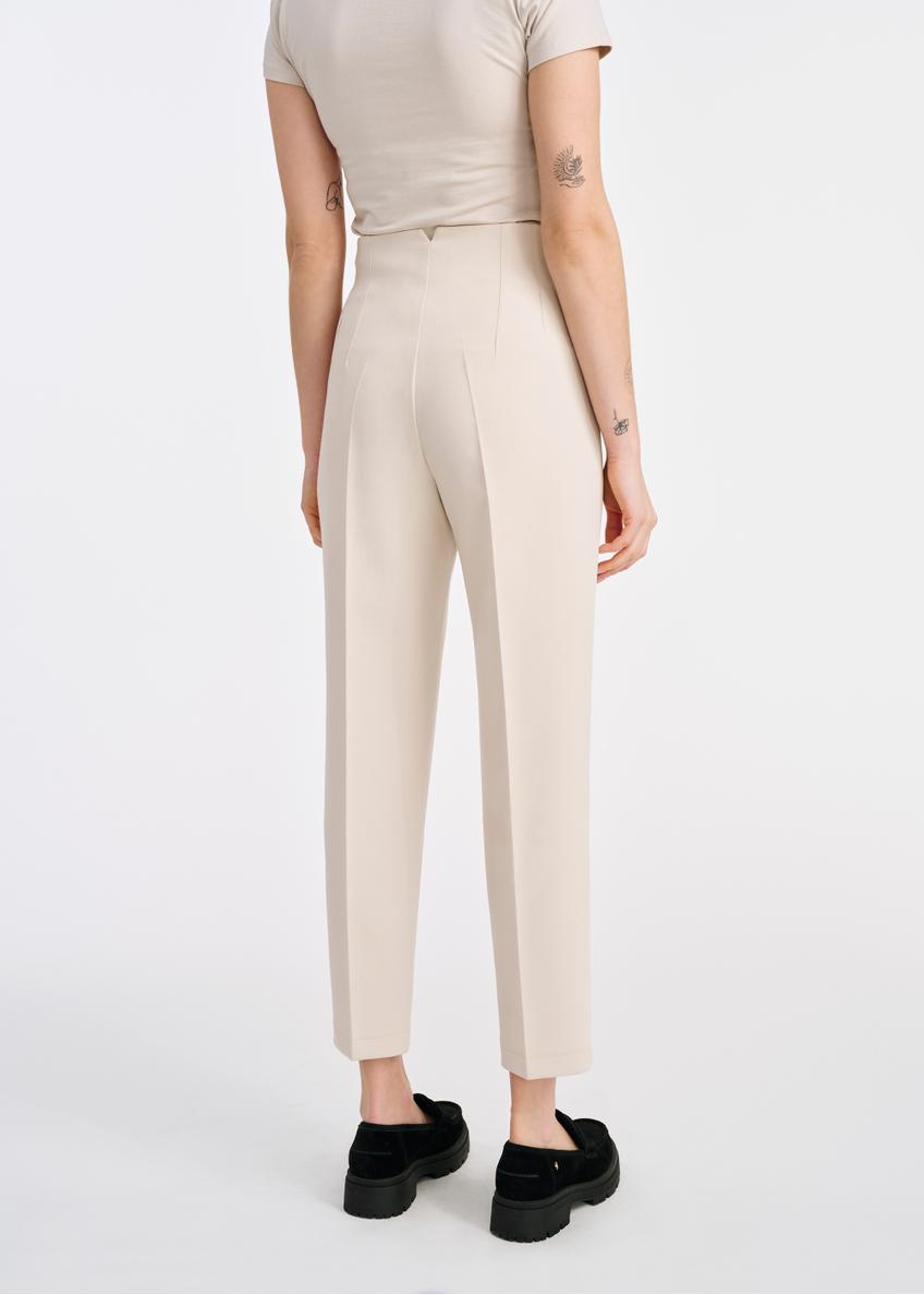 Beige elegant women's trousers SPODT-0109-80(W25)