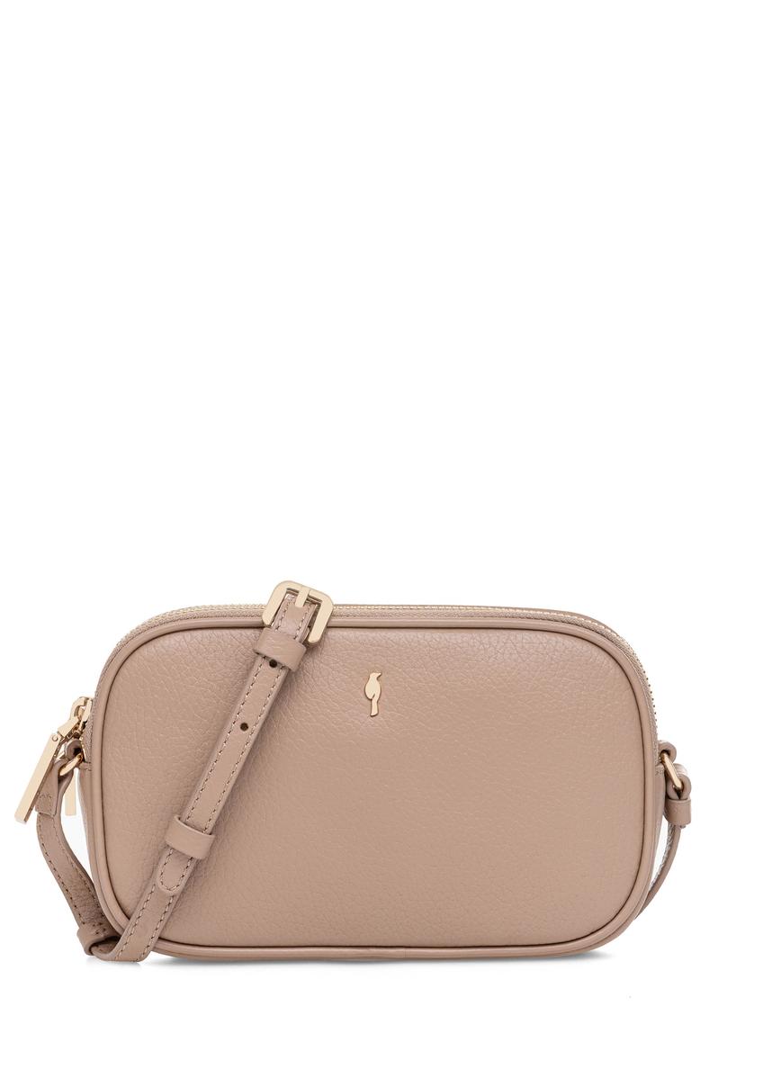 Small beige leather women's handbag TORES-0466D-81(Z25), front product view on white background.