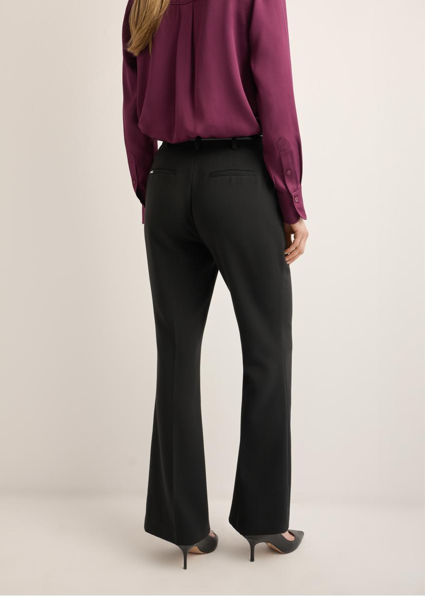 Black women's trousers with a crease SPODT-0128-99(Z26)