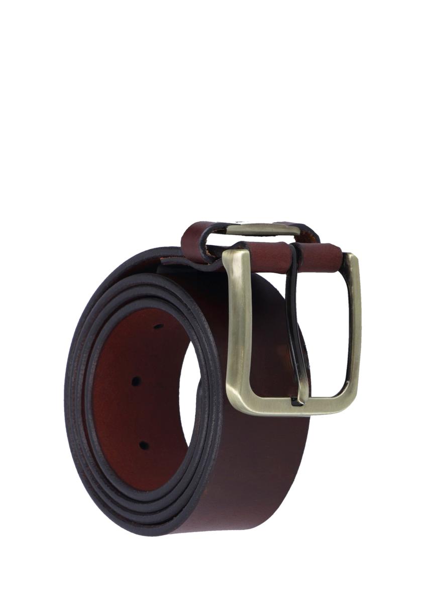 Men's brown leather belt PASMS-0273-1I(Z26)