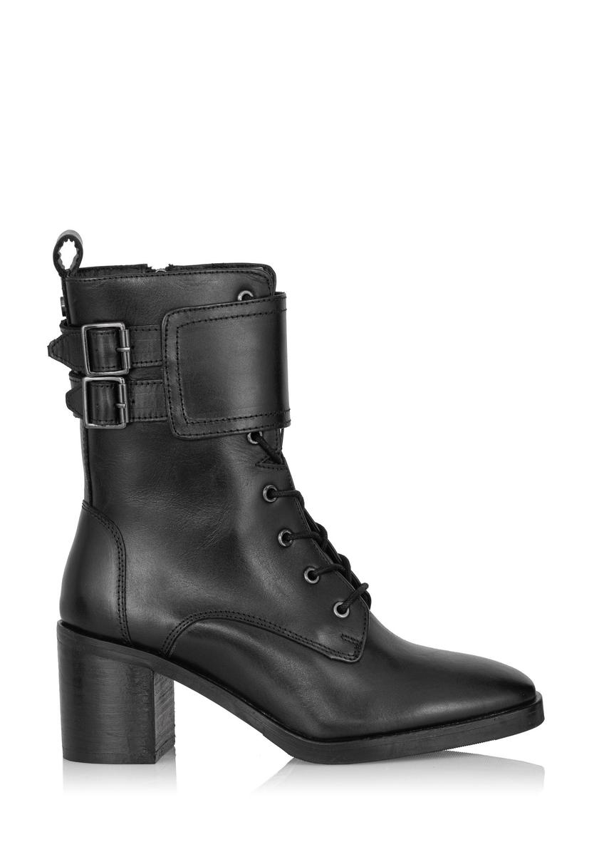 Women's black leather boots BUTYD-1028-99(Z23)-07