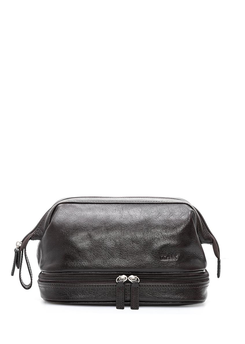 Men's glossy cosmetic bag TORMS-0479-89(Z25), front product view on white background.