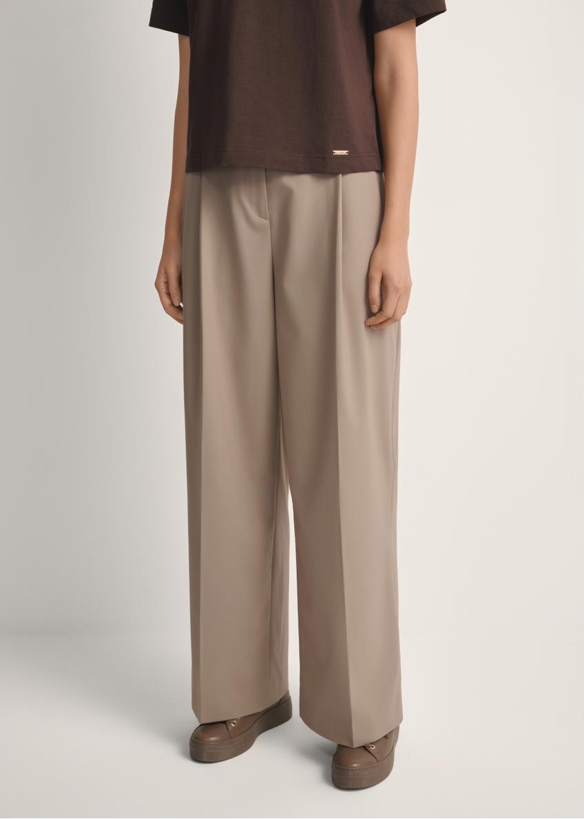 Dark beige women's trousers SPODT-0119-1K(W26)