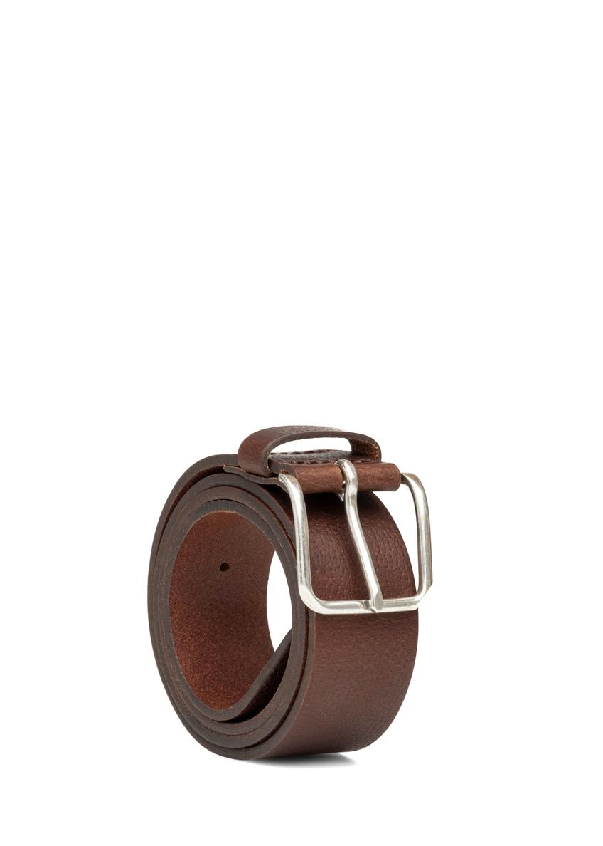 Men's brown leather belt PASMS-0277-1I(W26)