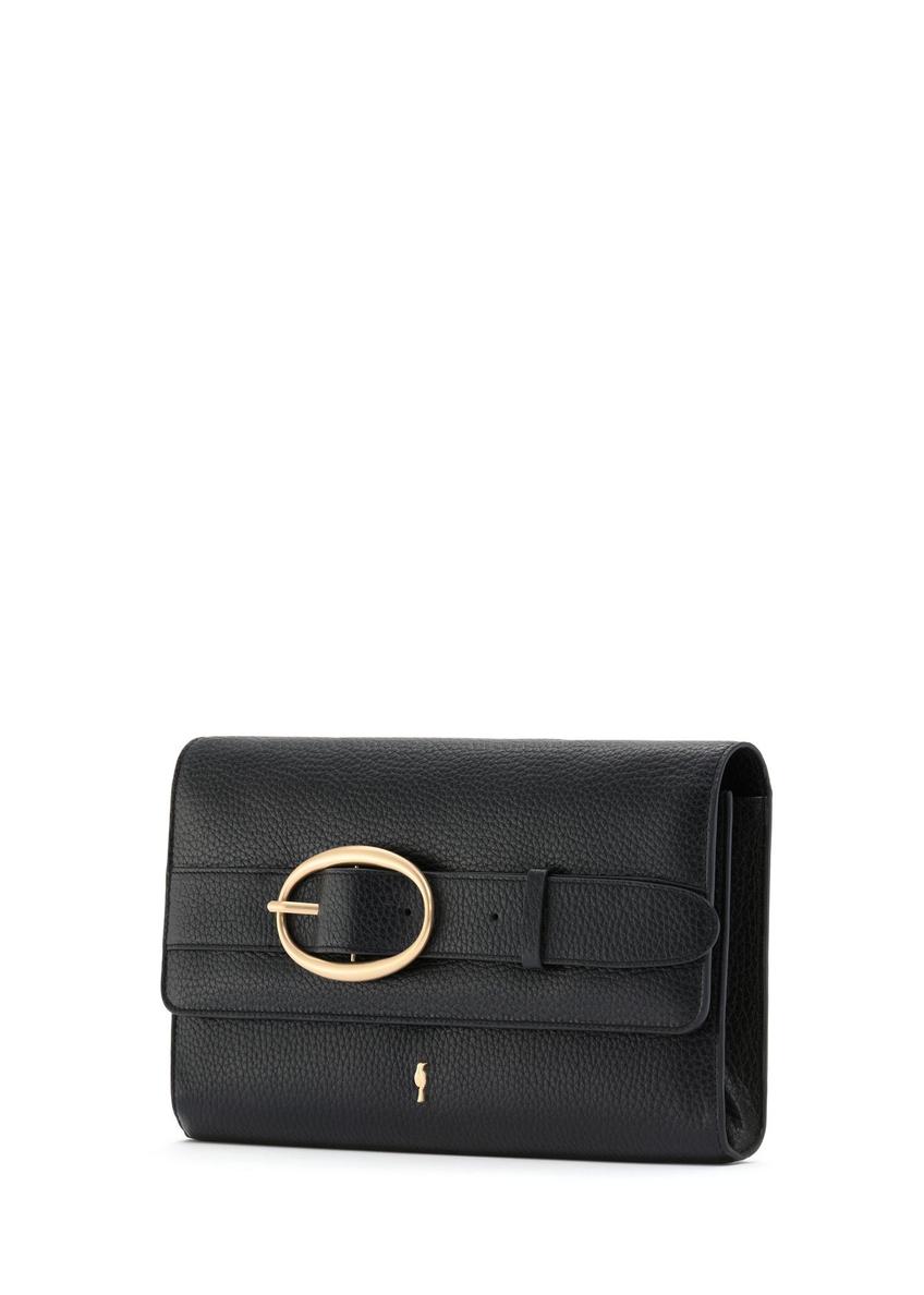 Black leather clutch bag TORES-1075-99(W25)