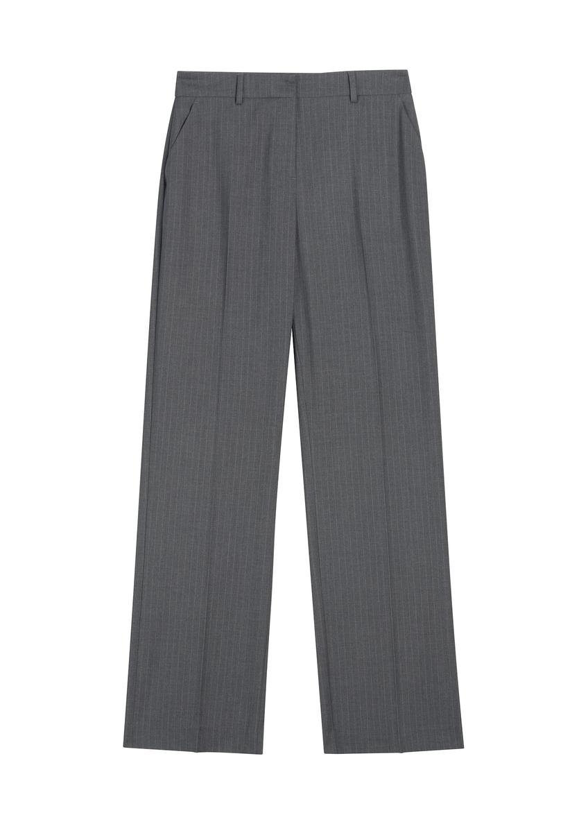 Women's gray pleated trousers SPODT-0125-9D(Z26)