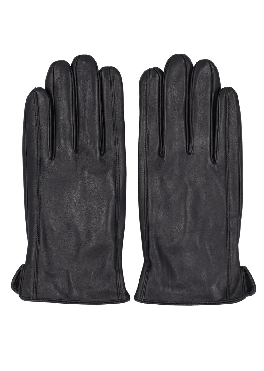 Black men's leather gloves REKMS-0089-99(Z26)
