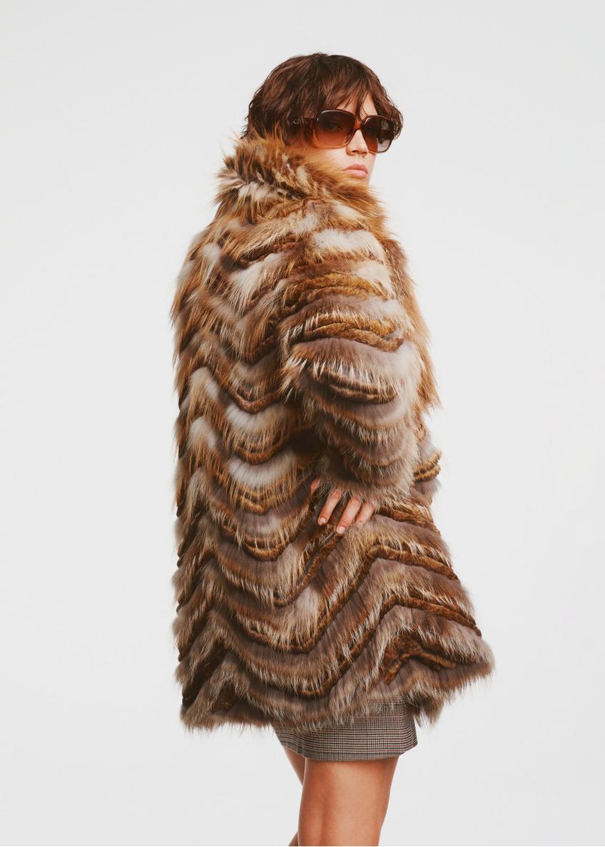 Women's natural fur in shades of brown FUTDF-0107-4162(Z24)