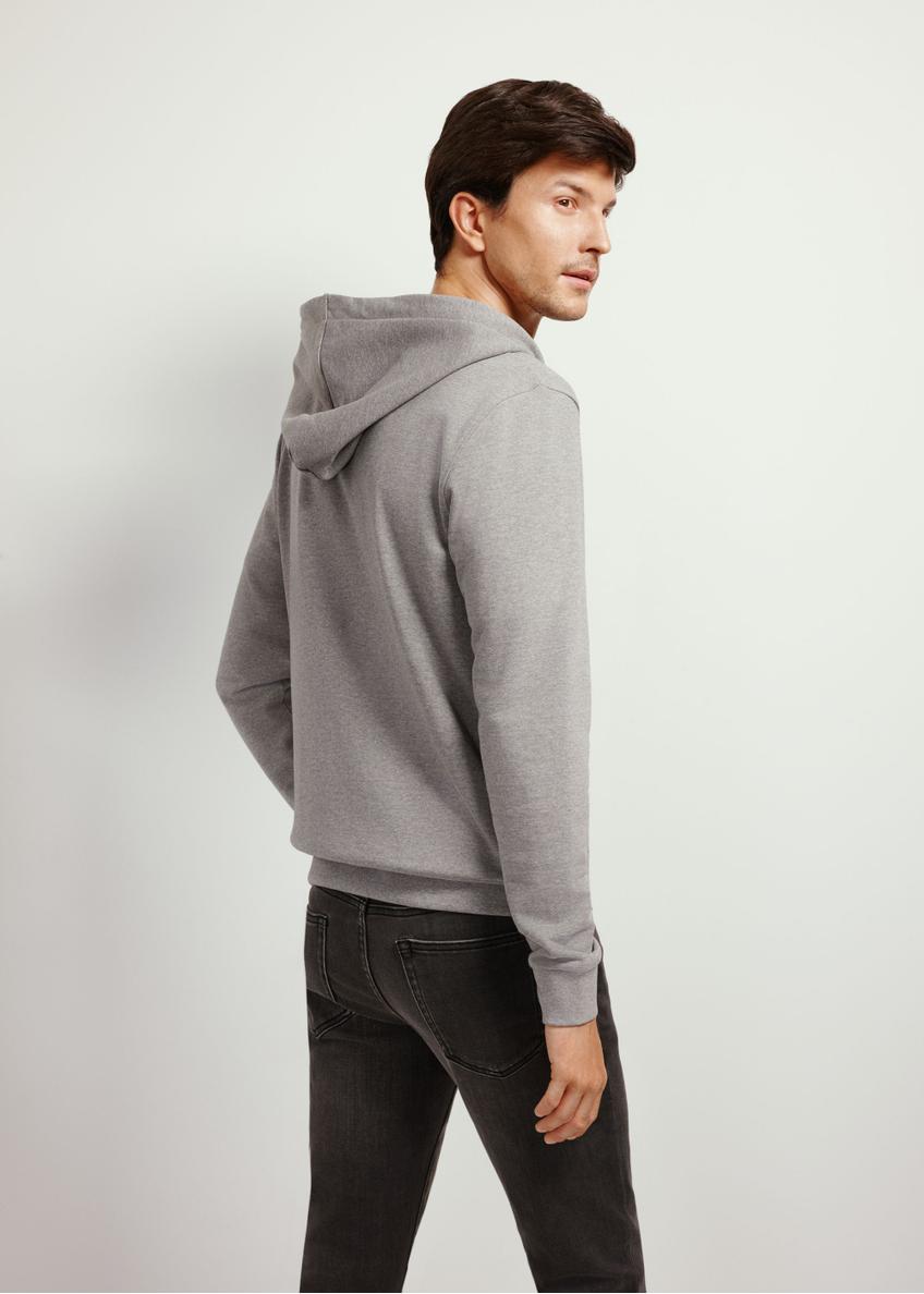 Gray men's zip-up hoodie BLZMT-0065-66(Z24)