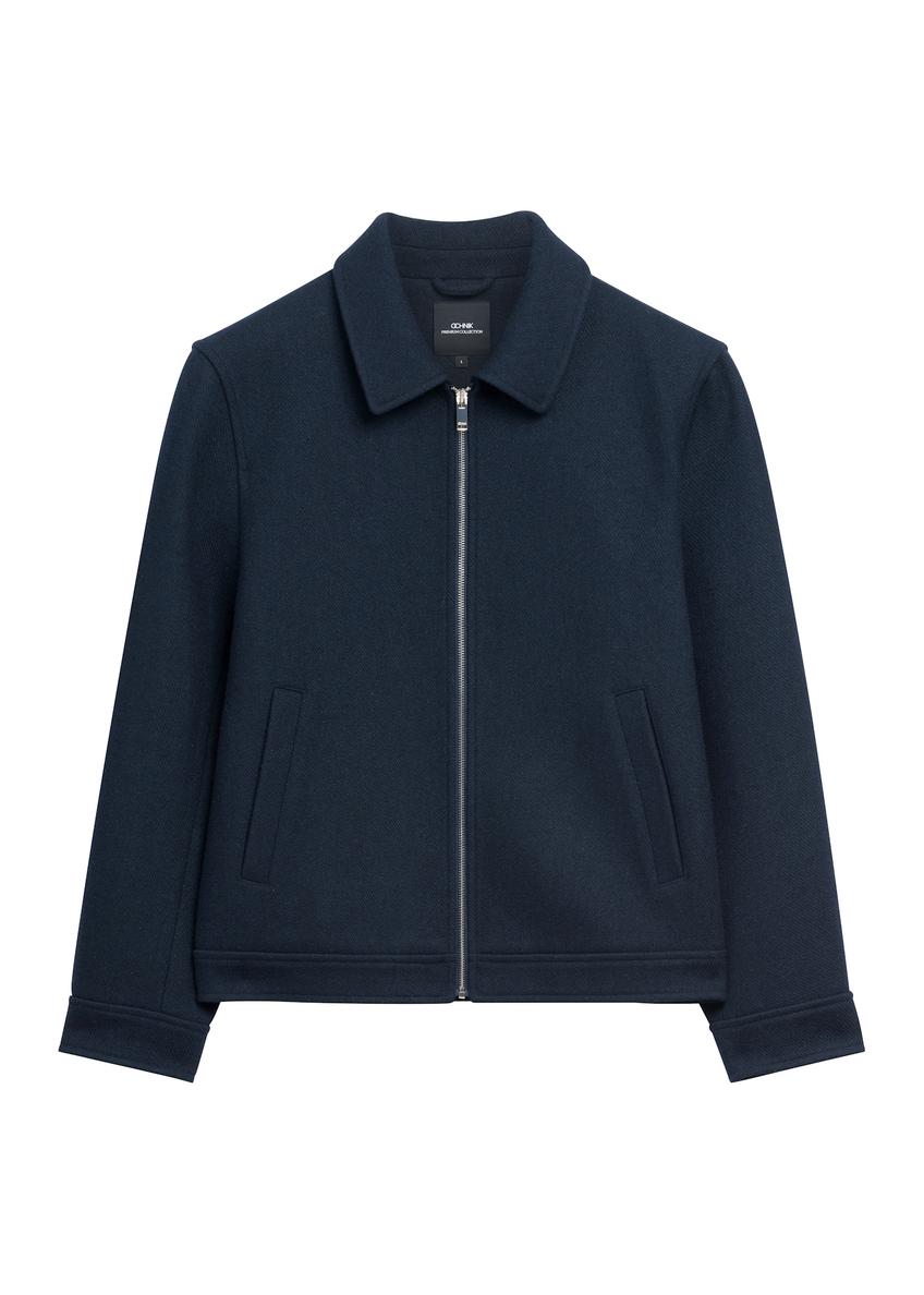 Navy blue men's wool coat PLAMT-0010-7D(Z26)