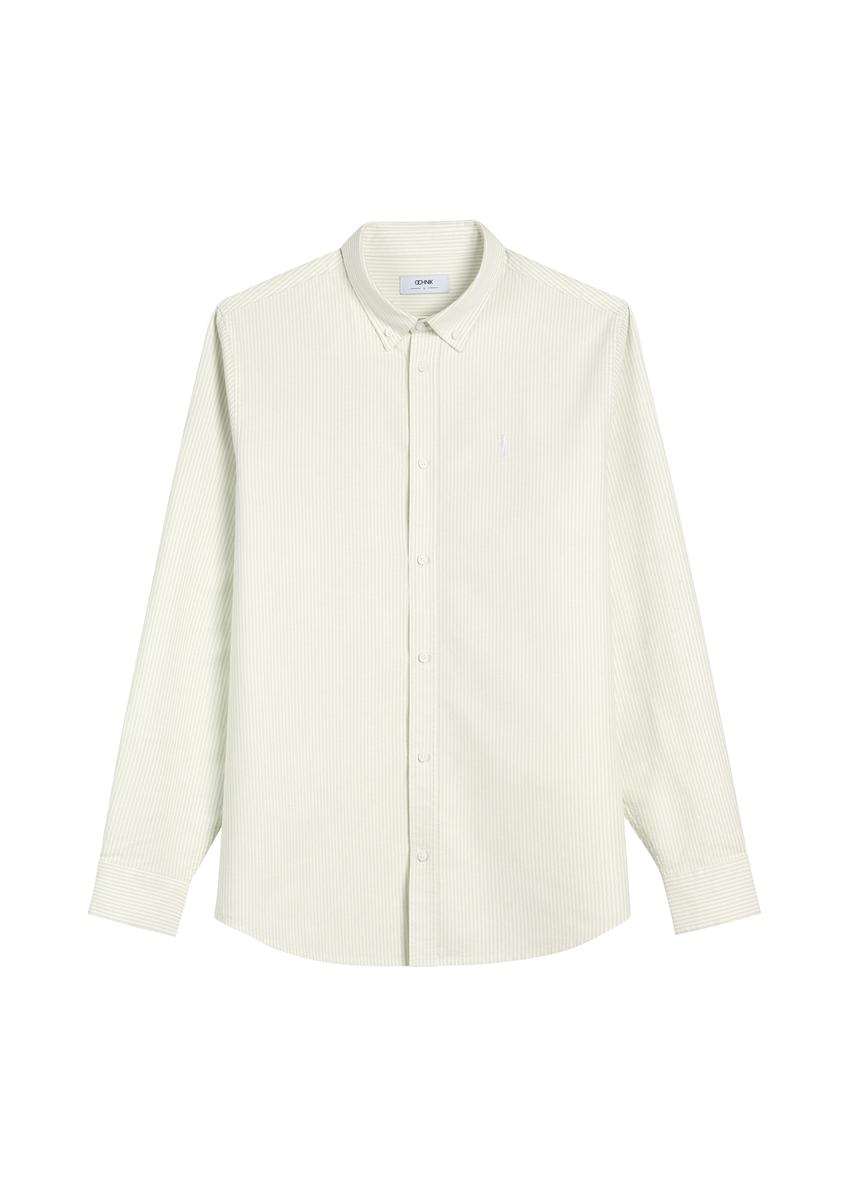 Cotton sage men's striped shirt KOSMT-0354-8F(W26)