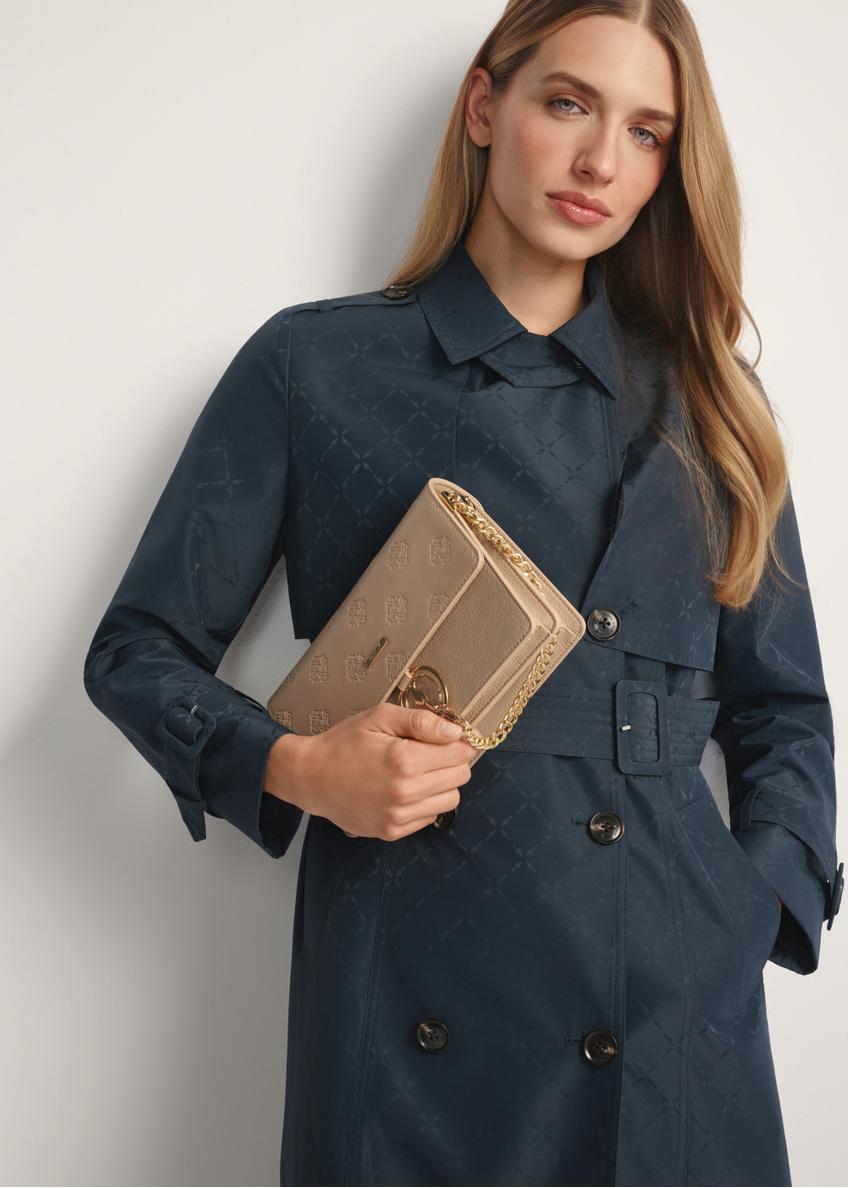 Beige women's handbag with monogram TOREC-0536-1P(W26)