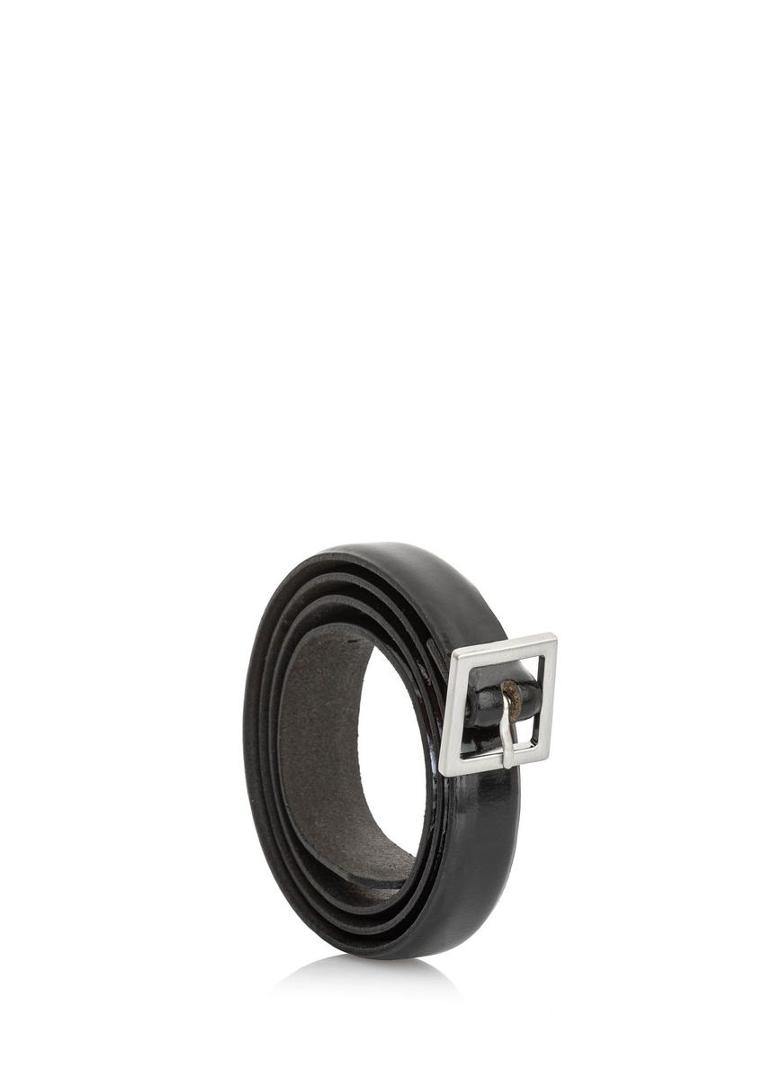 Black patent leather women's belt PASDS-0315-98(Z24)