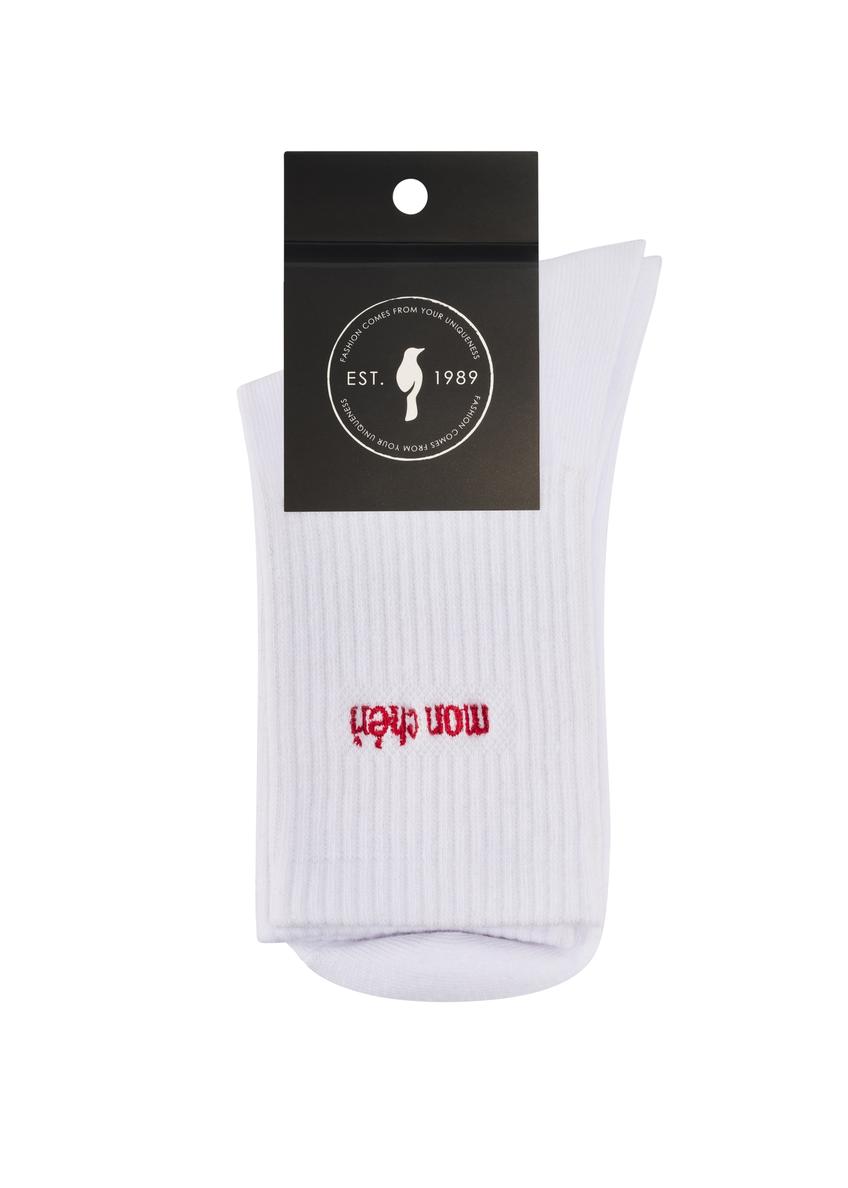White long women's socks SKADT-0079-0B(W26)
