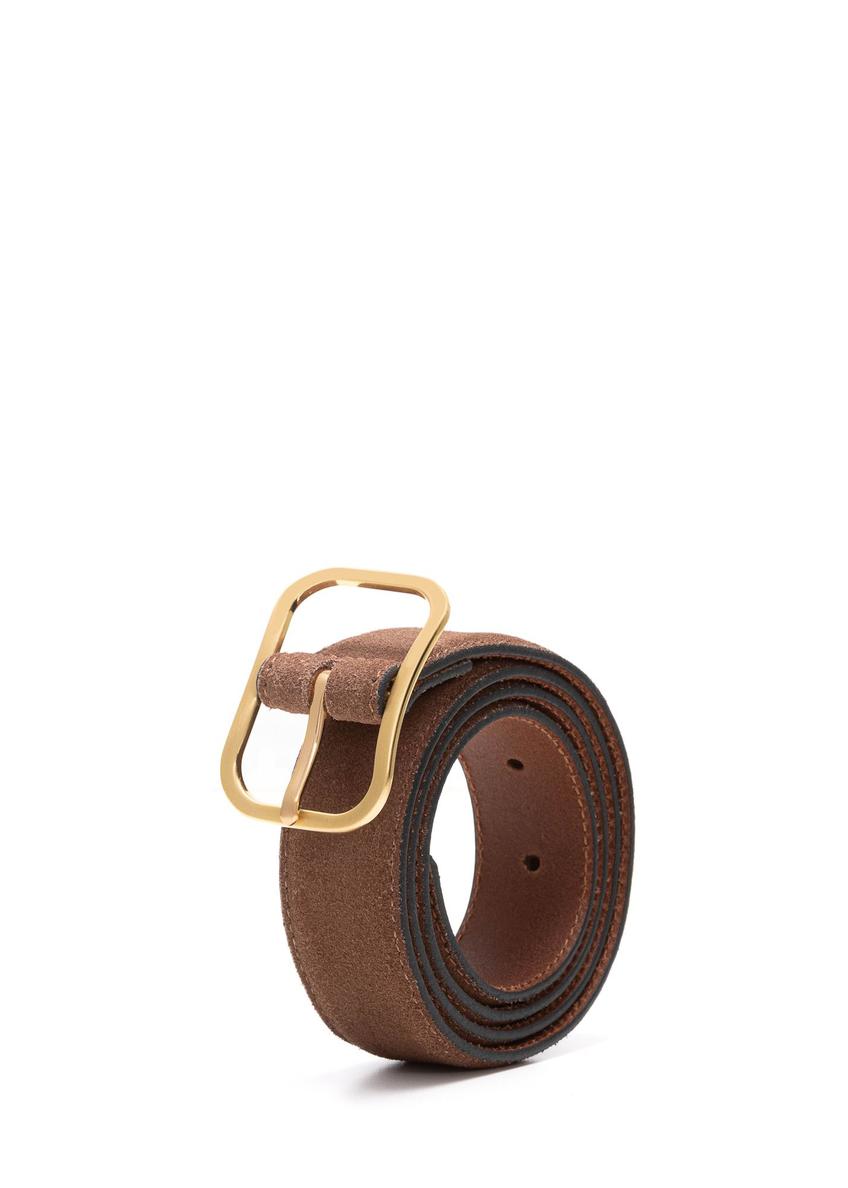 Brown leather women's belt PASDS-0317-1H(Z26)