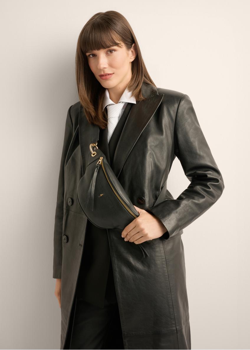 Women's black leather bag TORES-1319-99(Z26)