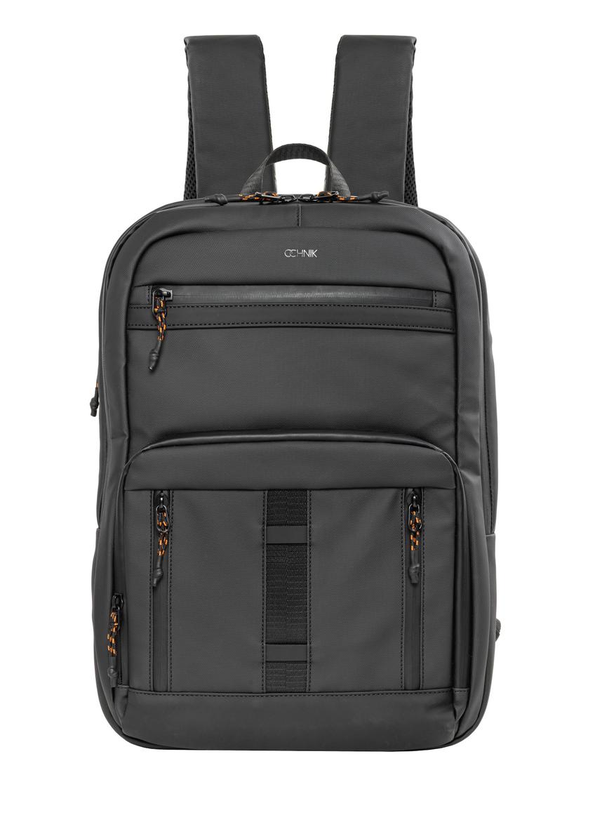 Black men's backpack TORMN-0431-99(Z26), front view of the product on a white background.