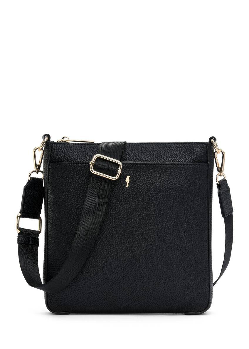 Black women's shoulder bag TOREC-0708B-99(Z25) - front product view on white background.