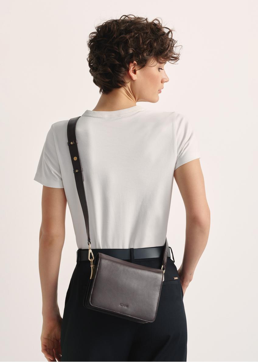 Brown leather women's handbag TORES-1138A-89(Z25)